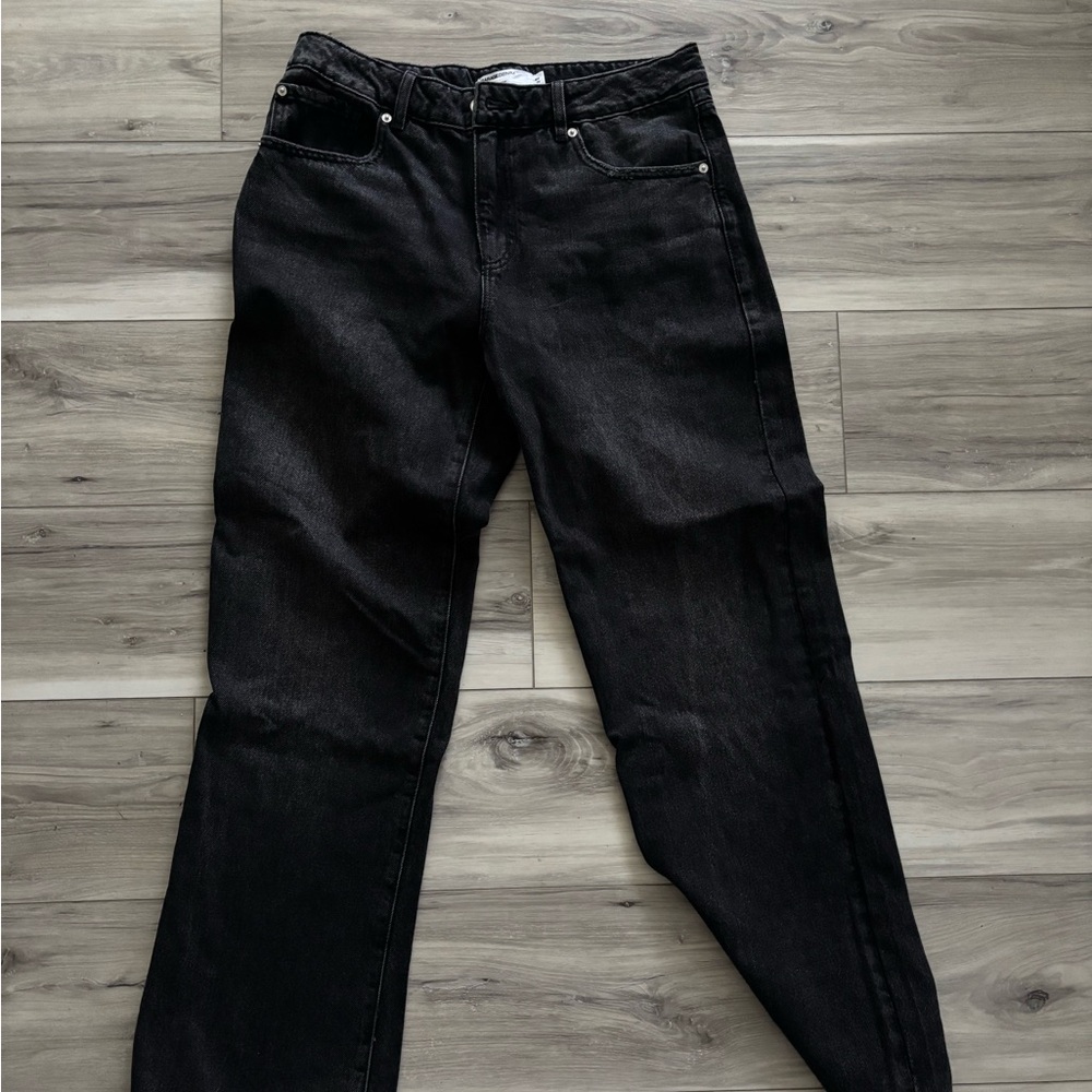 Garage Black Straight Leg Jeans